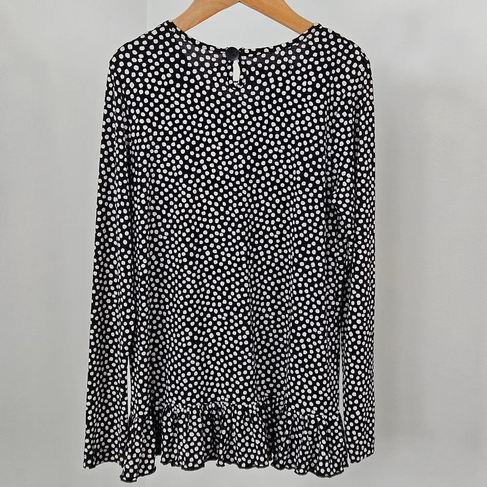 Bangbang Copenhagen Go Banana Black & White Dots Top & Pant Set | Girl's 10 / 11